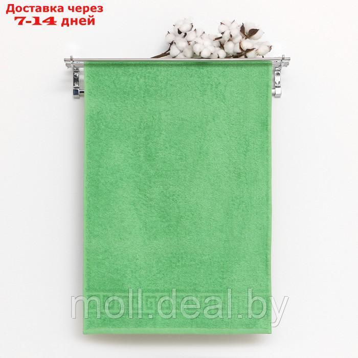 Полотенце махровое с бордюром 70х140 см, цвет классический зелёный хлопок 100%, 430г/м2 - фото 1 - id-p210921265