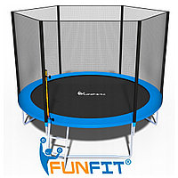 Батут Funfit 312 см - 10FT с внешней сеткой и лестницей