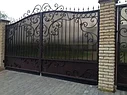 Распашные ворота, сварные с поликарбонатом, серый, фото 3