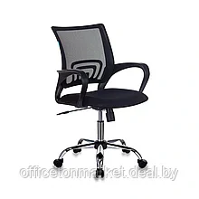 Кресло для персонала Бюрократ "CH-695N/SL/BLACK", ткань, хром, черный