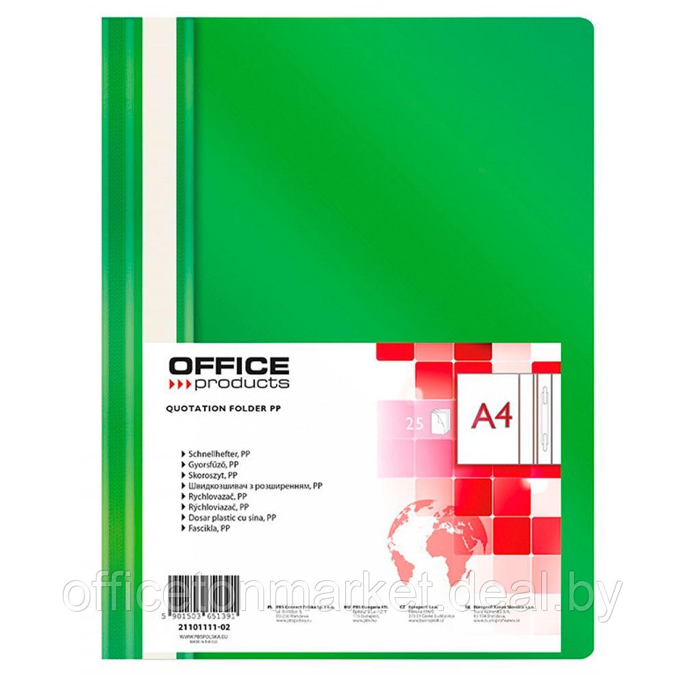 Папка скоросшиватель "Office Products", А4, зеленый - фото 1 - id-p210927533