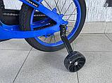 Детский велосипед Delta Prestige 18" New + шлем 2023 (синий) с магниевой рамой и спицованными колёсами, фото 5