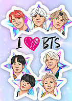 Обложка для паспорта. I love BTS