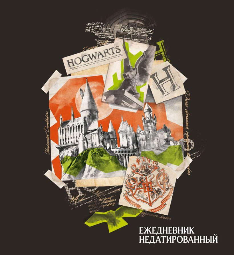 Ежедневник недатированный Гарри Поттер Хогвартс (А5, квадрат, 80 л, мягкая обложка) - фото 1 - id-p188797404