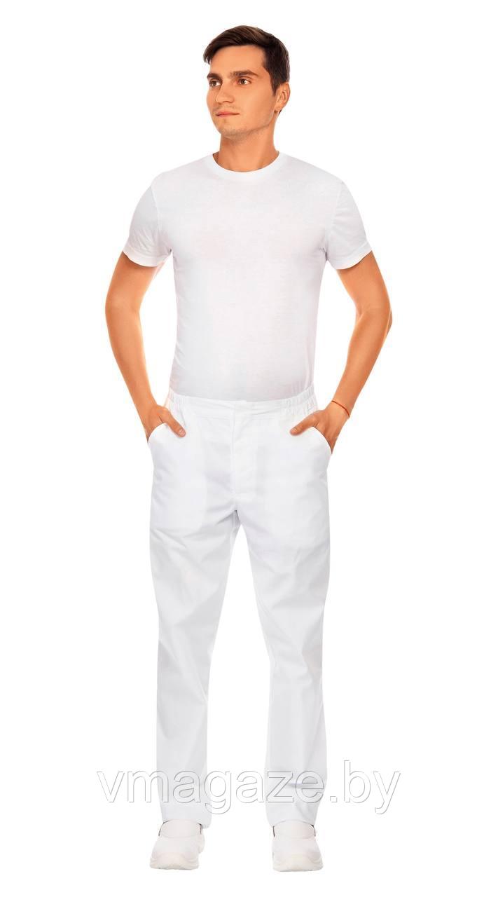 Медицинские брюки, мужские Кларк ( цвет белый) - фото 1 - id-p210938850