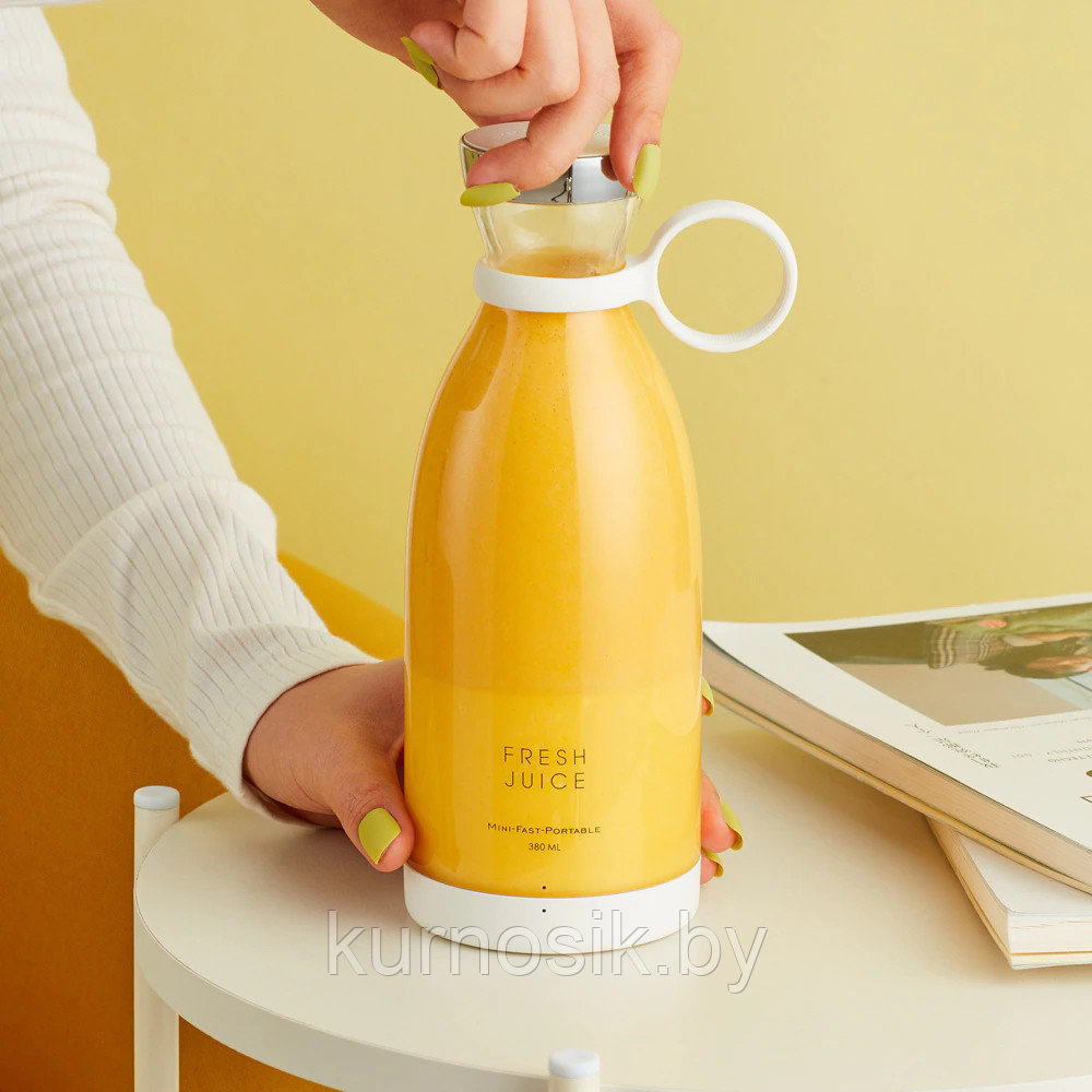 Блендер беспроводной портативный для смузи Fresh Juice Portable 350 мл - фото 9 - id-p210939918