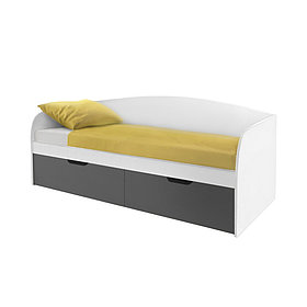 Кровать тахта СН-120.01 белый/графит серый