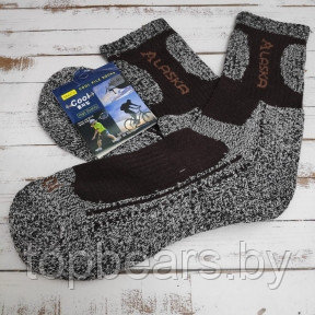 Термоноски Cool Pile Socks, размер 40-46 Alaska (коричневый узор) - фото 1 - id-p179744351
