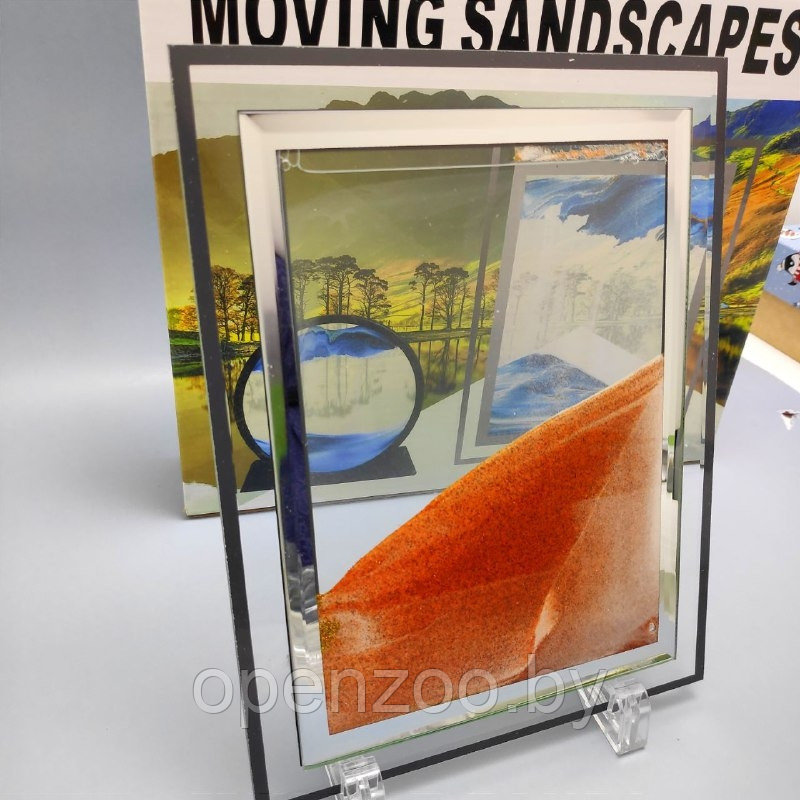 Песочная картина / картина - антистресс, 3D MOVING SANDSCAPES Буря в пустыне (круглая рамка) - фото 10 - id-p207593526