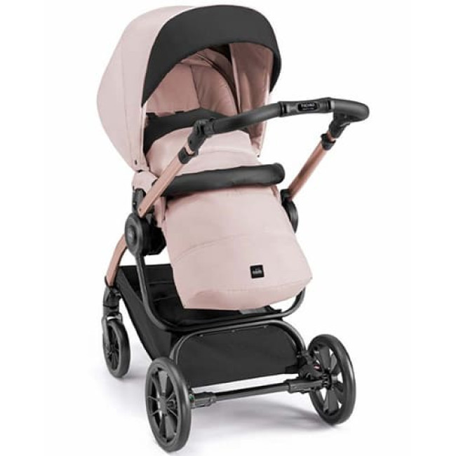 Детская коляска CAM Avant (2 в 1) ART968-T584+ART805T-V95S (Розовый/черный c рамой цвета Розовое Золото) - фото 2 - id-p210943675