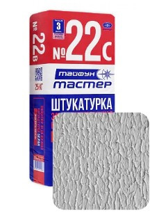 Тайфун Мастер № 22с — купить штукатурка с фактурой «Шуба» серая в Минске по оптовой цене