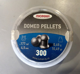 Пули для пневматики Люман Domed pellets 4.5 мм круглоголовые 0.68 гр (300 шт)