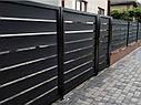 Распашные ворота, ранчо, коричневый/под дерево, фото 4