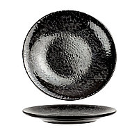 Тарелка мелкая (d)21см Kutahya Porselen Nanokrem "Чёрно-пепельный" NNTS21DU890220