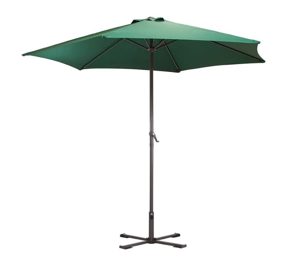 Зонт садовый ECOS GU-03 (зеленый) c подставкой - фото 1 - id-p210956090
