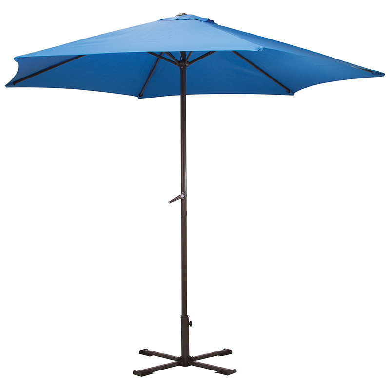 Зонт садовый ECOS GU-01 (синий) c подставкой - фото 1 - id-p210956091