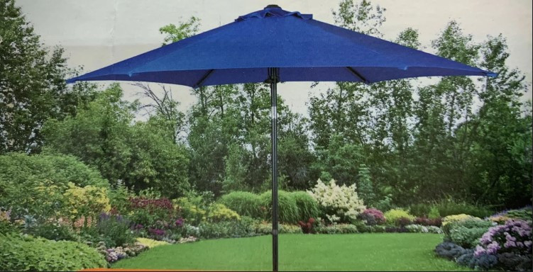 Зонт садовый ECOS GU-01 (синий) c подставкой - фото 3 - id-p210956091