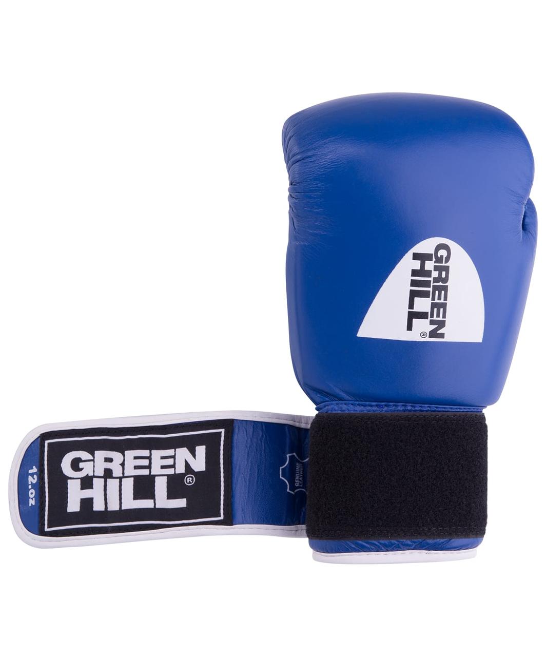 Перчатки боксерские Green Hill GYM BGG-2018 кожа, синий - фото 3 - id-p210955077