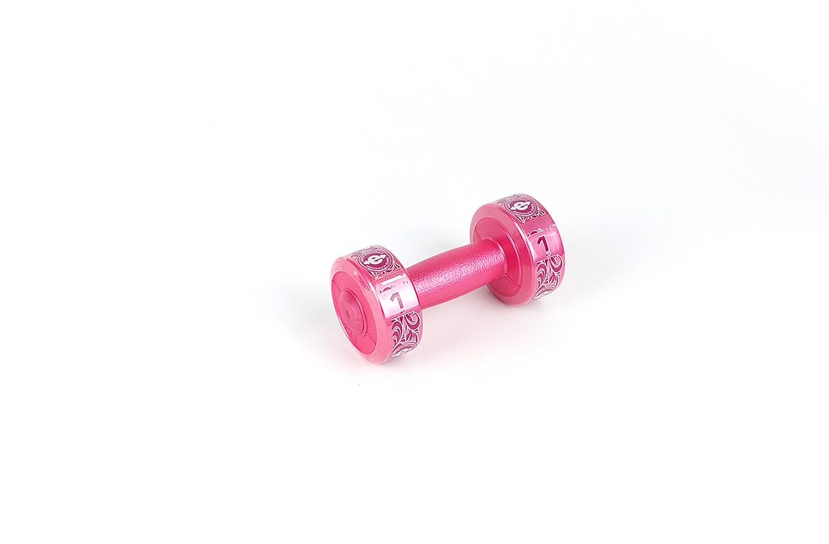 Гантель корпус пластик, розовый (1кг) - фото 2 - id-p210955083