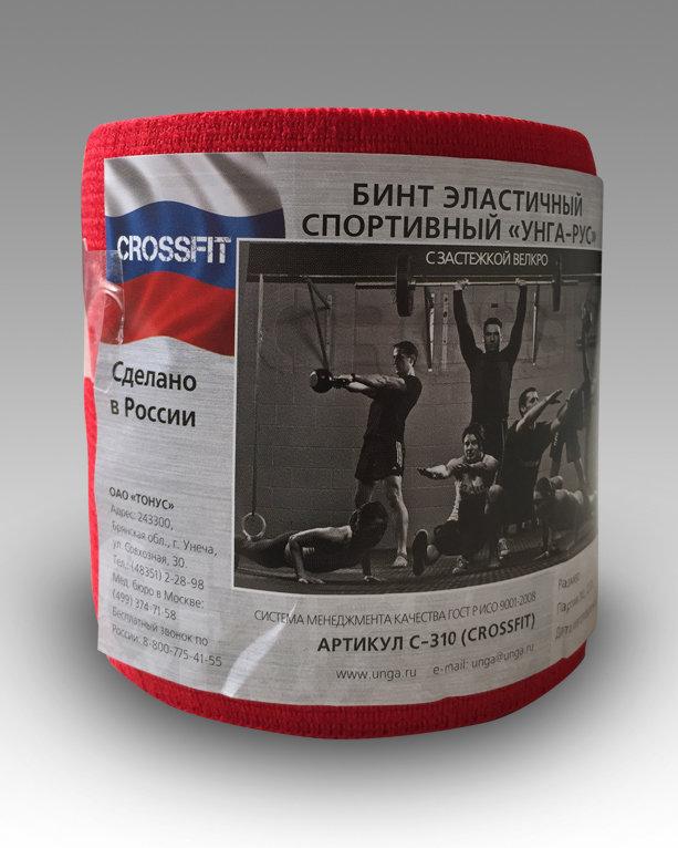 Бинт эластичный спортивный "УНГА-РУС" CROSSFIT красный, 1,5м*8см, арт. C-310 - фото 1 - id-p210955110