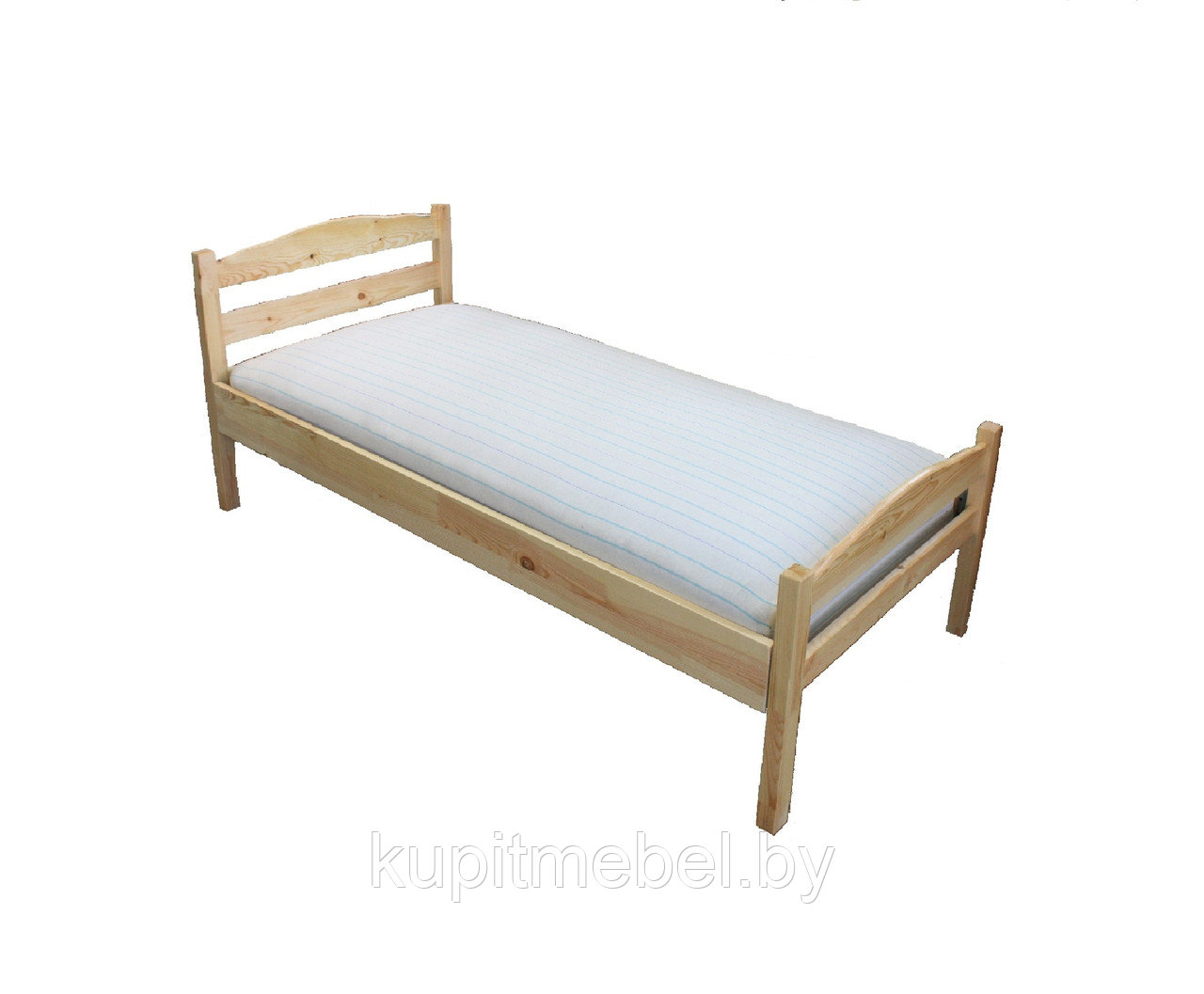 Кровать односпальная (массив сосны) - фото 1 - id-p14615719