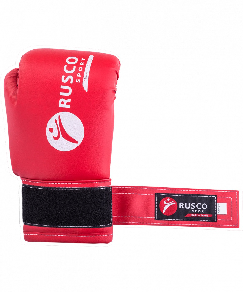 Перчатки бокс. RUSCO SPORT кож.зам. 8 Oz красные - фото 6 - id-p210955126