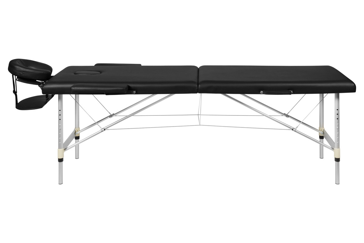 Массажный стол BodyFit 2 секции алюминиевый, черный 60 см - фото 2 - id-p210956285