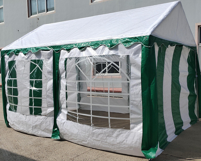 Торговая палатка Sundays Party 3x4 (белый-зеленый) - фото 3 - id-p210956321