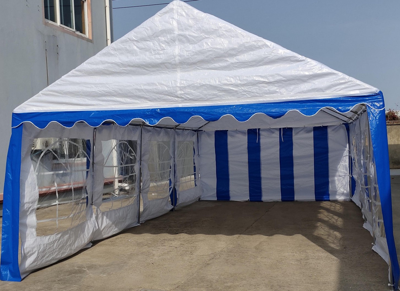 Торговая палатка Sundays Party 4x8 (белый-синий) - фото 2 - id-p210956325