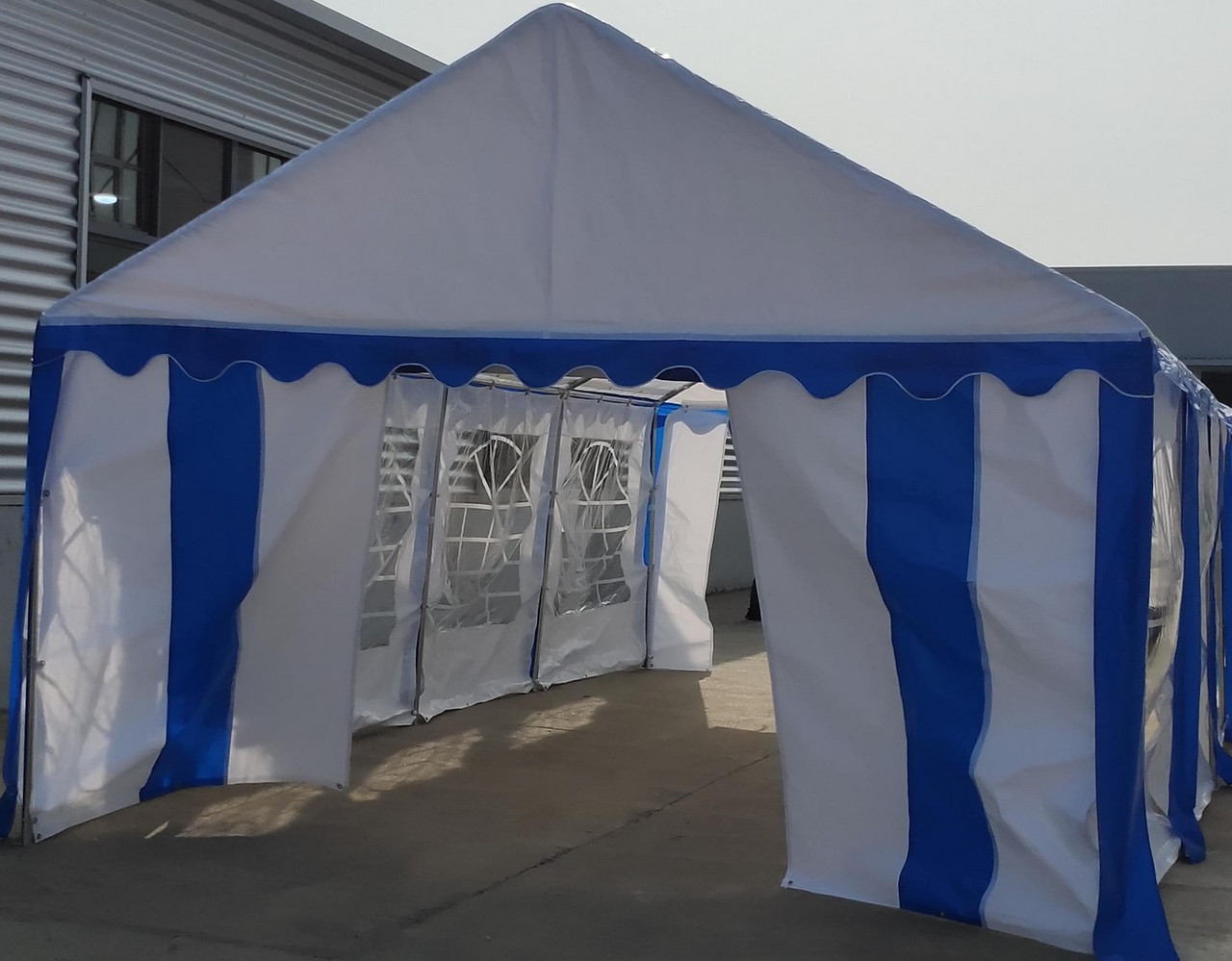 Торговая палатка Sundays Party 4x8 (белый-синий) - фото 3 - id-p210956325