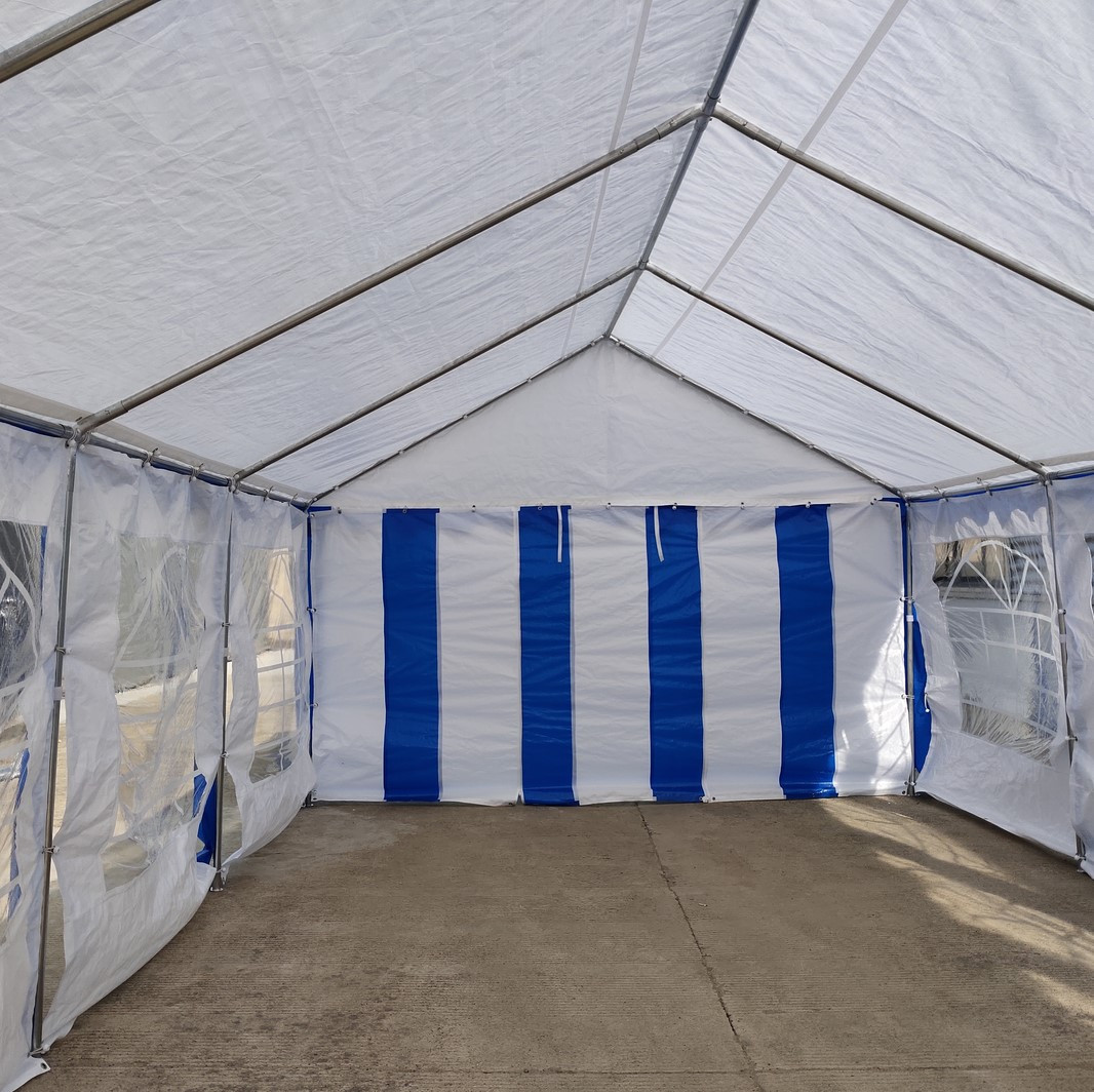 Торговая палатка Sundays Party 4x8 (белый-синий) - фото 4 - id-p210956325