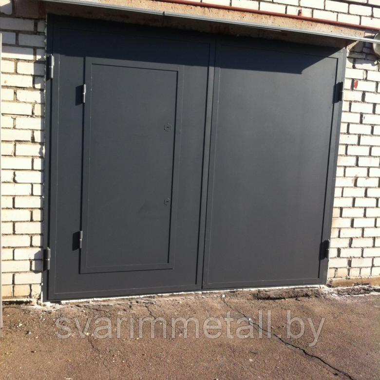 Сварные гаражные ворота (в гараж), коричневый - фото 10 - id-p210958602