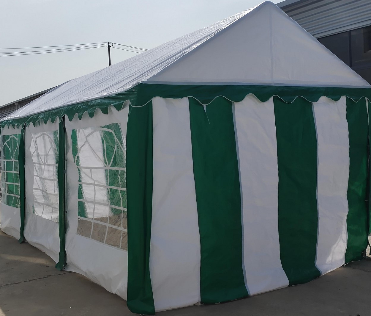 Торговая палатка Sundays Party 3x6 (белый-зеленый) - фото 4 - id-p210956332