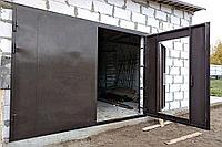 Сварные гаражные ворота (в гараж), коричневый