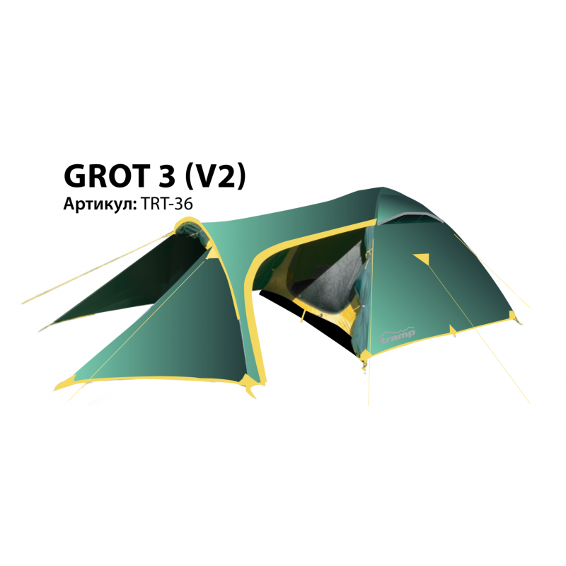 Палатка Универсальная Tramp Grot 3 (V2) - фото 1 - id-p210955400