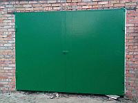 Сварные гаражные ворота (в гараж), зеленый
