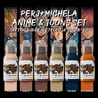 Краска World Famous Tattoo Ink Perj-Michela Anime & Toons Set