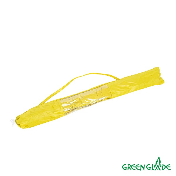 Зонт пляжный Green Glade 1282 (желтый) + ворот - фото 10 - id-p210956439