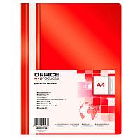 Папка скоросшиватель "Office Products", А4, красный