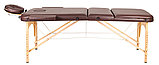 Массажный стол Atlas Sport 3-с 70 см XXL PRO с валиком (коричневый), фото 3