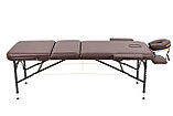 Массажный стол Atlas sport STRONG 3-с алюминиевый 70 см. Усиленный (коричневый), фото 3