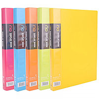 Папка с 40 вкладышами Deli, A4, 14мм, 750мкм, голубая, желтая, салатовая, оранжевая, розовая