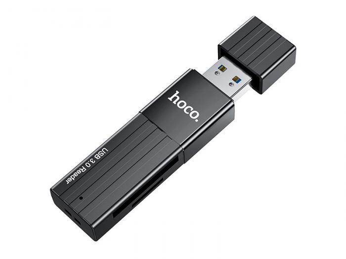 Карт-ридер Hoco HB20 USB 2.0 Black - фото 1 - id-p210578004