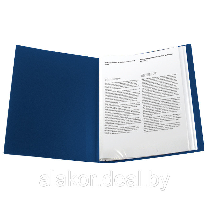 Папка на 40 файлов Axent 1040-02, A4, синяя - фото 3 - id-p210990555