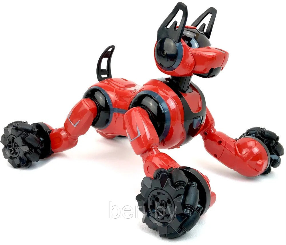 666-800A Робот-собака на радиоуправлении Stunt Dog, браслет-пульт Красный - фото 2 - id-p210993305