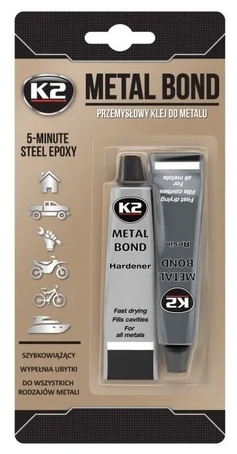 Клей для металла эпоксидный 2-компонентный K2 Metal Bond, 56,7г - фото 1 - id-p210988874