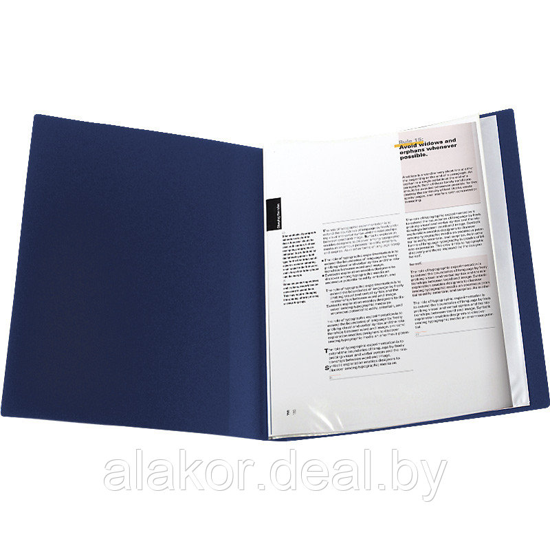 Папка на 20 файлов Axent 1020-02 , A4, синяя - фото 3 - id-p210998865