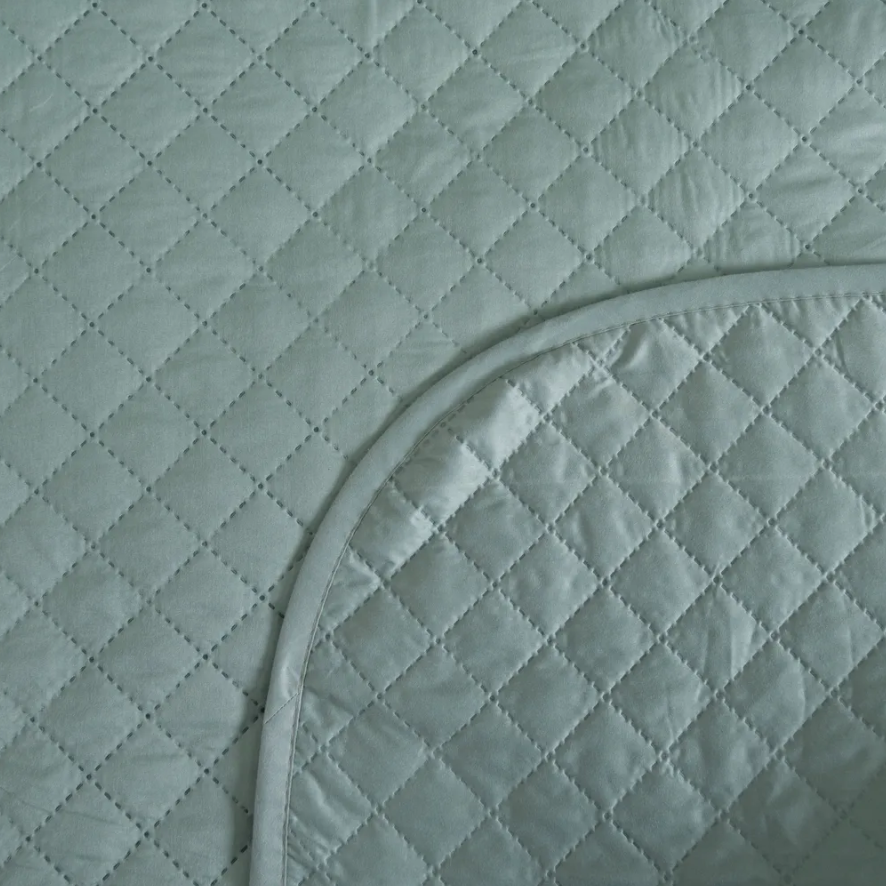 Покрывало на кровать "Taiyue Textil" 220х240. Ткань велюр. Мятный цвет - фото 4 - id-p211000888