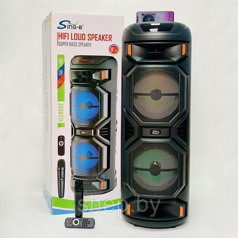 Акустическая система BT Speaker ZQS 8221 + беспроводной микрофон + пульт ДУ 40W - фото 6 - id-p211011262