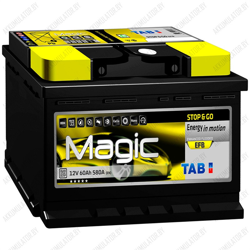 Аккумулятор TAB Magic STOP & GO EFB / [212060] / 60Ah / 580А - фото 1 - id-p75048965